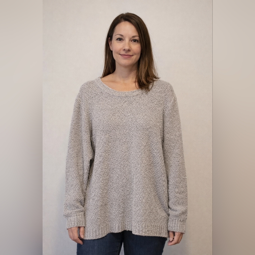 Pink Clover Soft Gray Women's Sweater